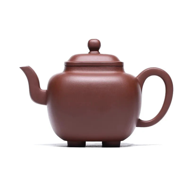 Zanghutianxia Yixing Zisha Teapot Handmade Zisha Tea Set Square Pot Raw Ore Home Collection Old Yixing Clay Household Teapot Min