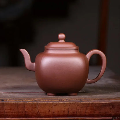 Zanghutianxia Yixing Zisha Teapot Handmade Zisha Tea Set Square Pot Raw Ore Home Collection Old Yixing Clay Household Teapot Min