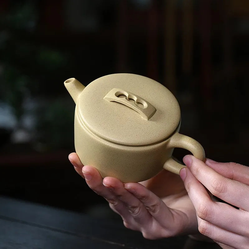 Zanghutianxia Yixing Zisha Teapot Raw Ore Benshan Green Clay Zisha Tea Set Famous Handmade Chinese Style Teapot Small Capacity H