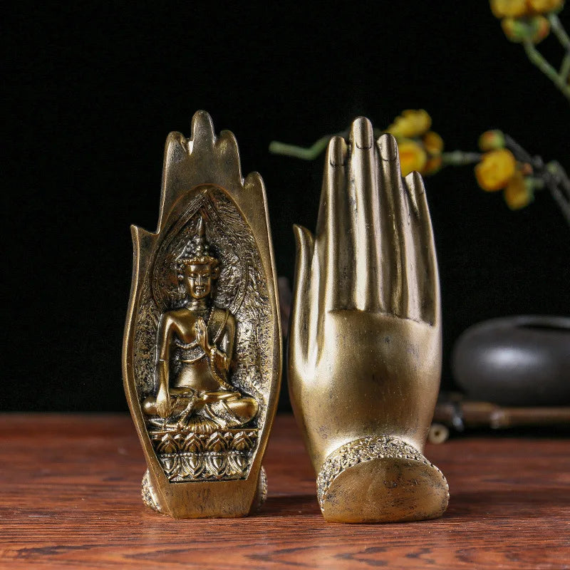 Zen Bergamot Ornaments Teahouse Restaurant Decorations Creative Silver Gold Sandstone Resin New Chinese Buddha Ornaments