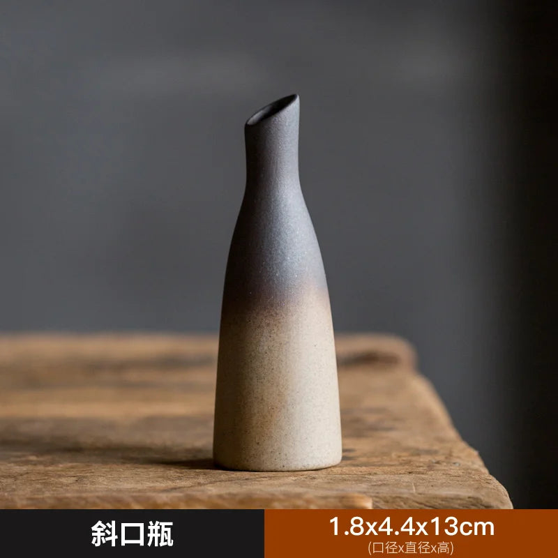 Zen Rough Pottery Tea Pet Ornaments Ceramic Vase Tea Table Decor Living Room Desktop Decoration Retro Tea Ceremony Accessories