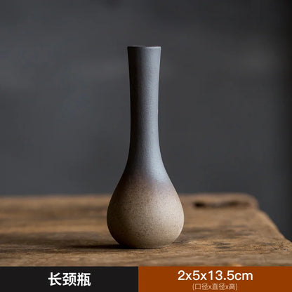 Zen Rough Pottery Tea Pet Ornaments Ceramic Vase Tea Table Decor Living Room Desktop Decoration Retro Tea Ceremony Accessories