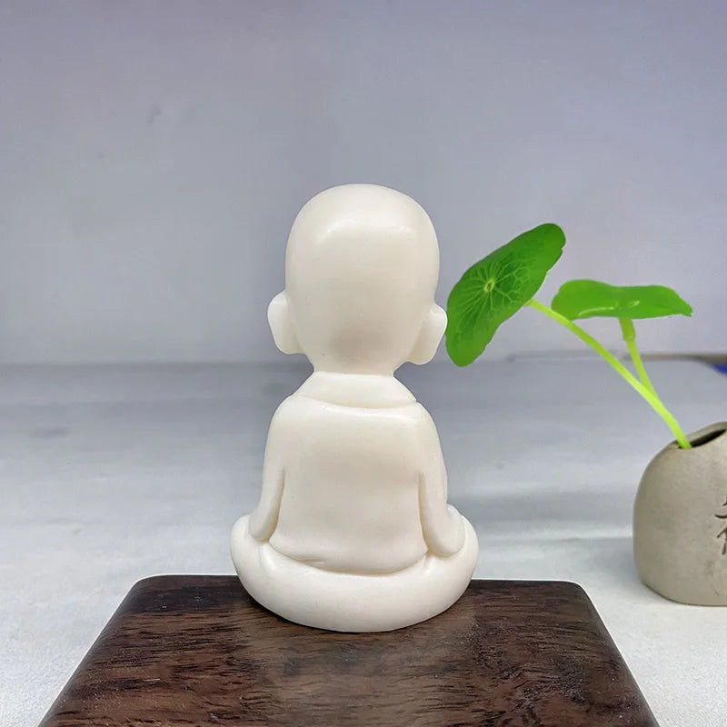 Zen Young Monk Decorative Figurines Buddhist Figure Sculpture Cute Home Room Office Garden Decoration Ornaments