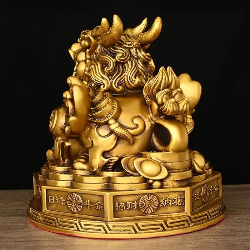 Zhaocai Chinese Fengshui Wealth Attract Pi Xiu Ornament Living Room Office Decoration Store Opening Gift