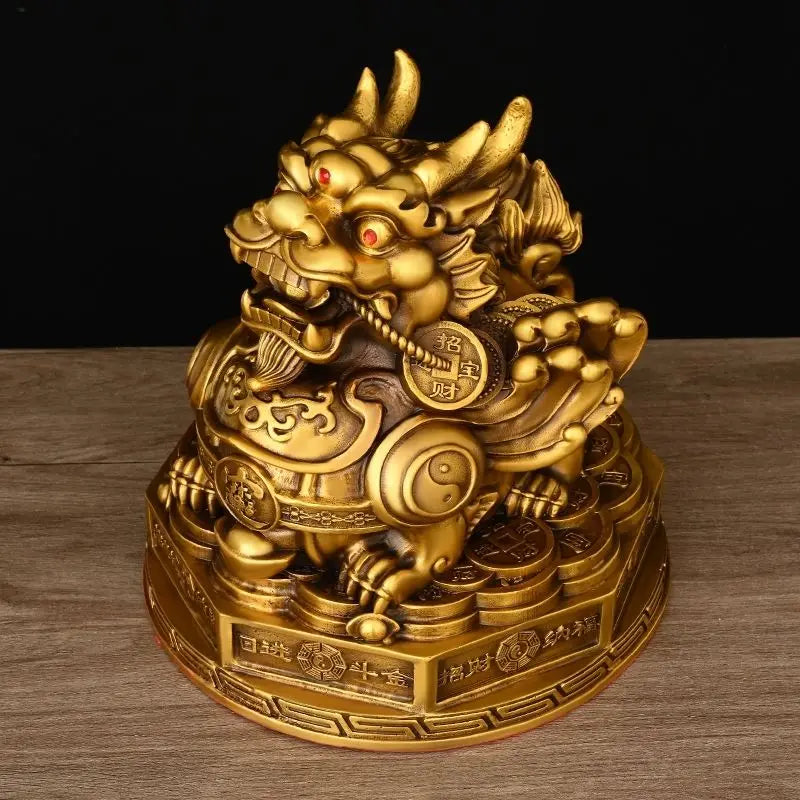 Zhaocai Chinese Fengshui Wealth Attract Pi Xiu Ornament Living Room Office Decoration Store Opening Gift