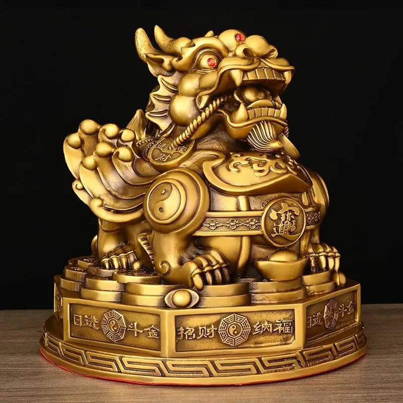 Zhaocai Chinese Fengshui Wealth Attract Pi Xiu Ornament Living Room Office Decoration Store Opening Gift