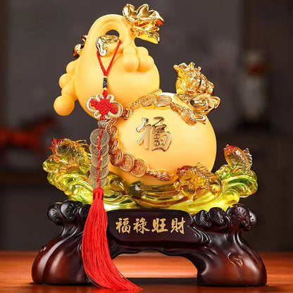 Zhaocai Golden Toad Gourd Decoration Living Room Wine Cabinet Foyer TV Cabinet Decor Relocation Opening Gift  Ornaments