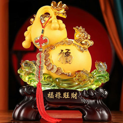 Zhaocai Golden Toad Gourd Decoration Living Room Wine Cabinet Foyer TV Cabinet Decor Relocation Opening Gift  Ornaments