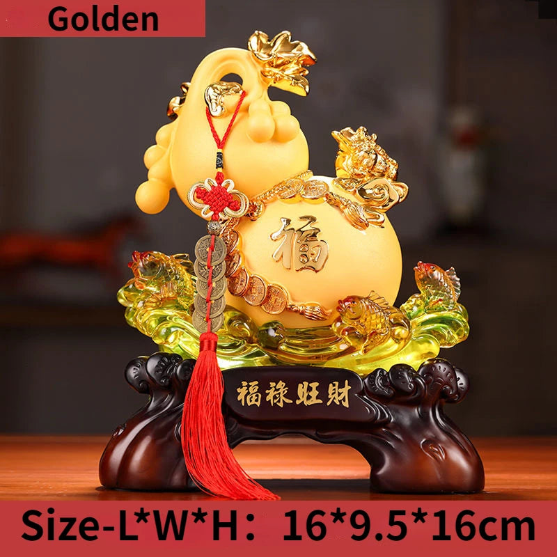 Zhaocai Golden Toad Gourd Decoration Living Room Wine Cabinet Porch TV Cabinet Decoration Housewarming and Opening Gift