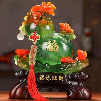 Zhaocai Golden Toad Gourd Decoration Living Room Wine Cabinet Porch TV Cabinet Decoration Housewarming and Opening Gift