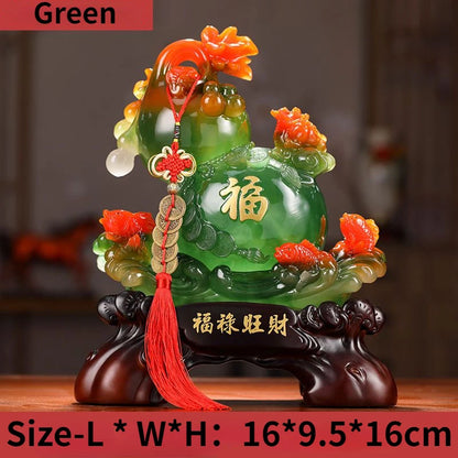 Zhaocai Golden Toad Gourd Decoration Living Room Wine Cabinet Porch TV Cabinet Decoration Housewarming and Opening Gift