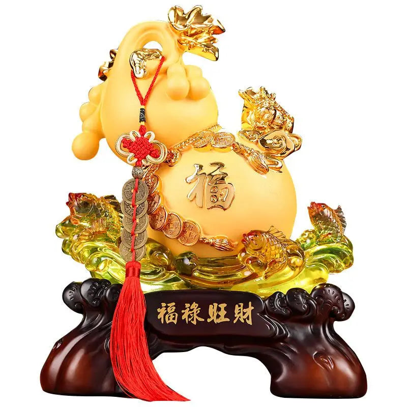 Zhaocai Golden Toad Gourd Decoration Living Room Wine Cabinet Porch TV Cabinet Decoration Housewarming and Opening Gift