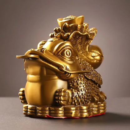 Zhaocai Golden Toad Ornaments Made of All Copper and Decorated with Baicaichan Household Office and Store Decorations