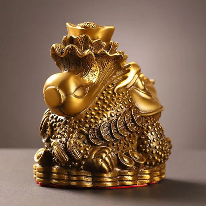 Zhaocai Golden Toad Ornaments Made of All Copper and Decorated with Baicaichan Household Office and Store Decorations