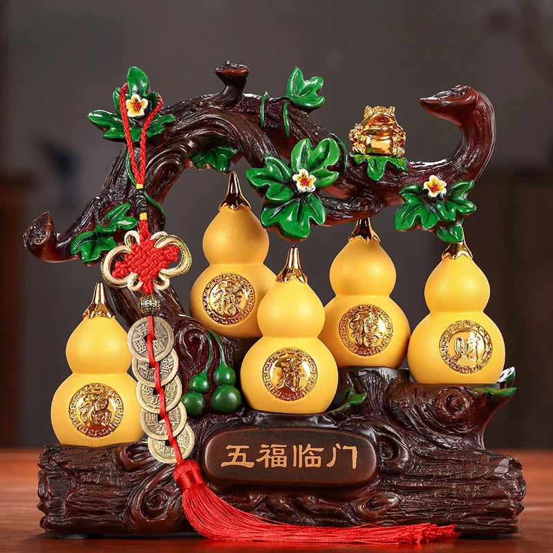 Zhaocai Gourd Decoration Living Room Wine Cabinet Bogu Shelf Entrance Decoration Opening, Moving Home Gifts Gifts