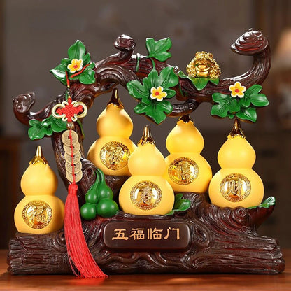 Zhaocai Gourd Decoration Living Room Wine Cabinet Bogu Shelf Entrance Decoration Opening, Moving Home Gifts Gifts