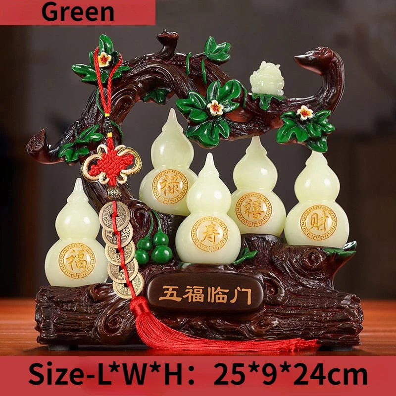 Zhaocai Gourd Decoration Living Room Wine Cabinet Bogu Shelf Entrance Decoration Opening, Moving Home Gifts Gifts