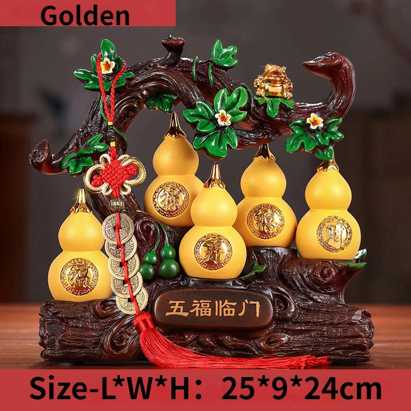 Zhaocai Gourd Decoration Living Room Wine Cabinet Bogu Shelf Entrance Decoration Opening, Moving Home Gifts Gifts