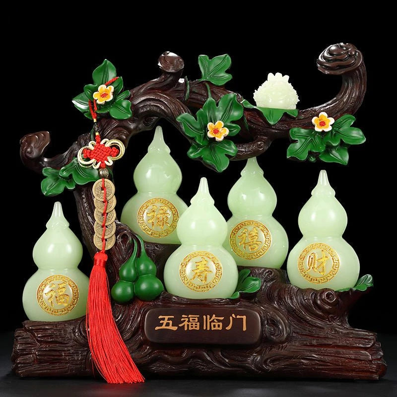 Zhaocai Gourd Decoration Living Room Wine Cabinet Bogu Shelf Entrance Decoration Opening, Moving Home Gifts Gifts