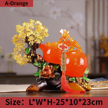 Zhaocai Hulu Pixiu Crystal Decoration Crafts Home Furnishing Office Living Room Wine Cabinet Decoration Decoration