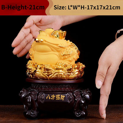 Zhaocai Jinbao Golden Toad Decoration Articles Zhaocai Toad Three Legged Golden Toad Office Decoration Shop Cashier Opening Gift