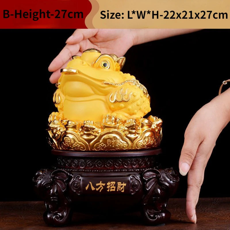 Zhaocai Jinbao Golden Toad Decoration Articles Zhaocai Toad Three Legged Golden Toad Office Decoration Shop Cashier Opening Gift