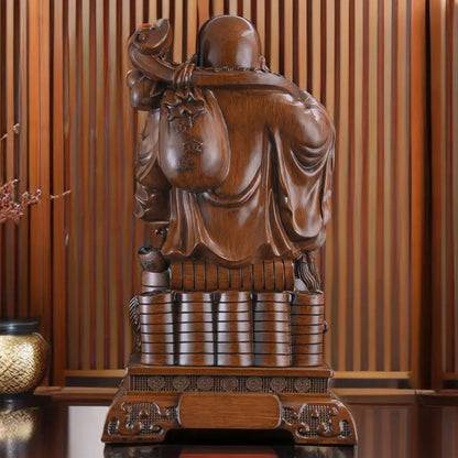 Zhaocai Maitreya Buddha Ornament with A Big Belly Smiling Buddha Attracting Wealth Buddha Statue Living Room Entrance Ornaments