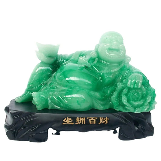 Zhaocai Maitreya Buddha Ornaments Opening Gifts Feng Shui Home Living Room Accessories Jade Buddha  budda  home decoration