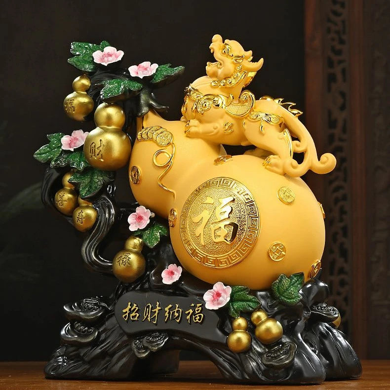 Zhaocai Nafu Pixiu Gourd Ornaments Living Room TV Wine Cabinet Entrance Wealth Gathering Decoration Housewarming  Gift