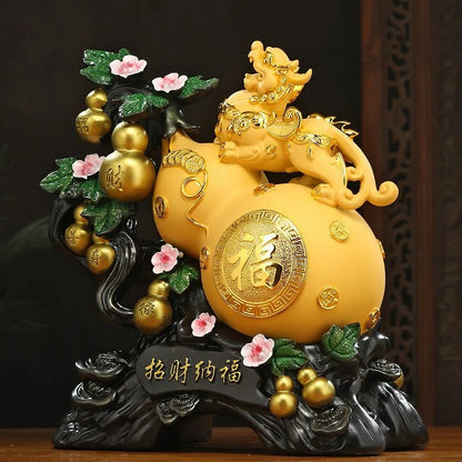 Zhaocai Nafu Pixiu Gourd Ornaments Living Room TV Wine Cabinet Entrance Wealth Gathering Decoration Housewarming  Gift