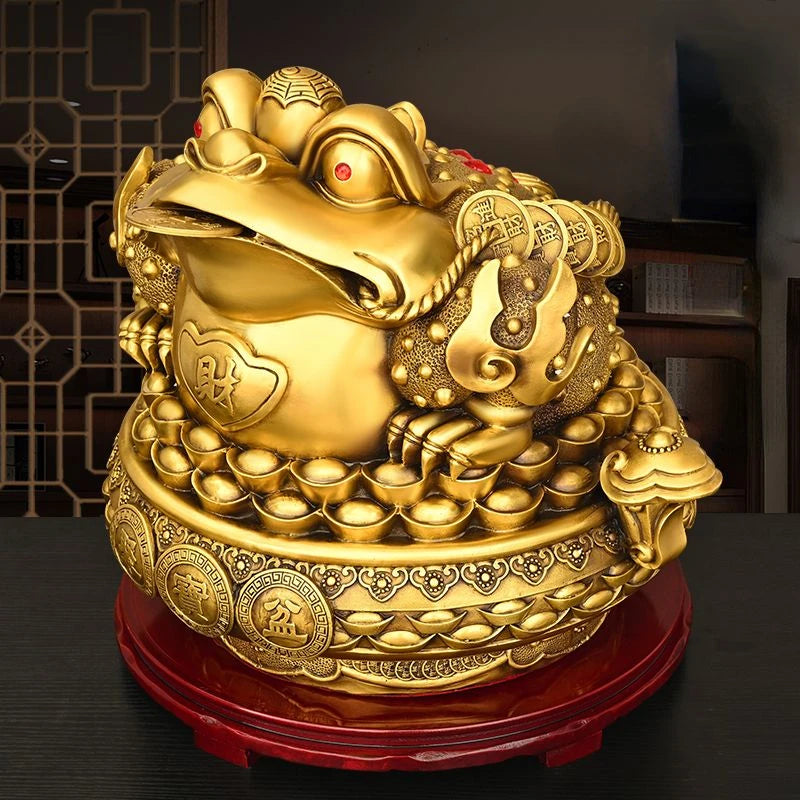 Zhaocai Pure Copper Ornament Treasure Bowl Shop Opened Three Legged Seven Star Golden Toad Decoration Wealth Absorption