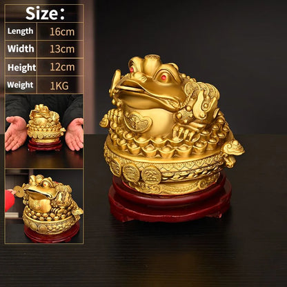 Zhaocai Pure Copper Ornament Treasure Bowl Shop Opened Three Legged Seven Star Golden Toad Decoration Wealth Absorption