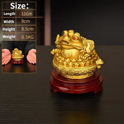 Zhaocai Pure Copper Ornament Treasure Bowl Shop Opened Three Legged Seven Star Golden Toad Decoration Wealth Absorption