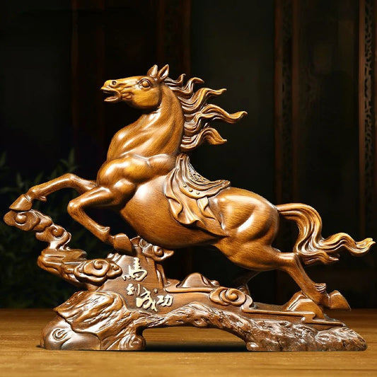 Zhaocai Successfully Attracts Wealth Horse Ornaments Handicrafts Living Room Office Wine Cabinet Zodiac Animals Horse Gifts