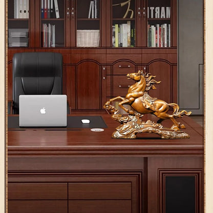 Zhaocai Successfully Attracts Wealth Horse Ornaments Handicrafts Living Room Office Wine Cabinet Zodiac Animals Horse Gifts