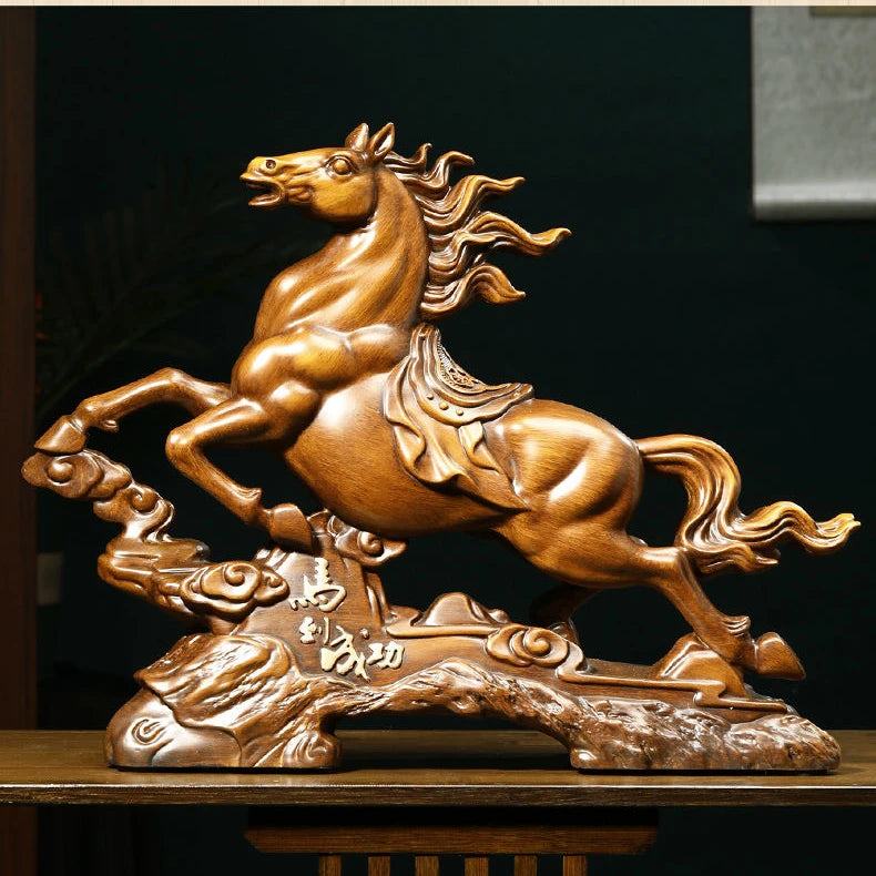 Zhaocai Successfully Attracts Wealth Horse Ornaments Handicrafts Living Room Office Wine Cabinet Zodiac Animals Horse Gifts