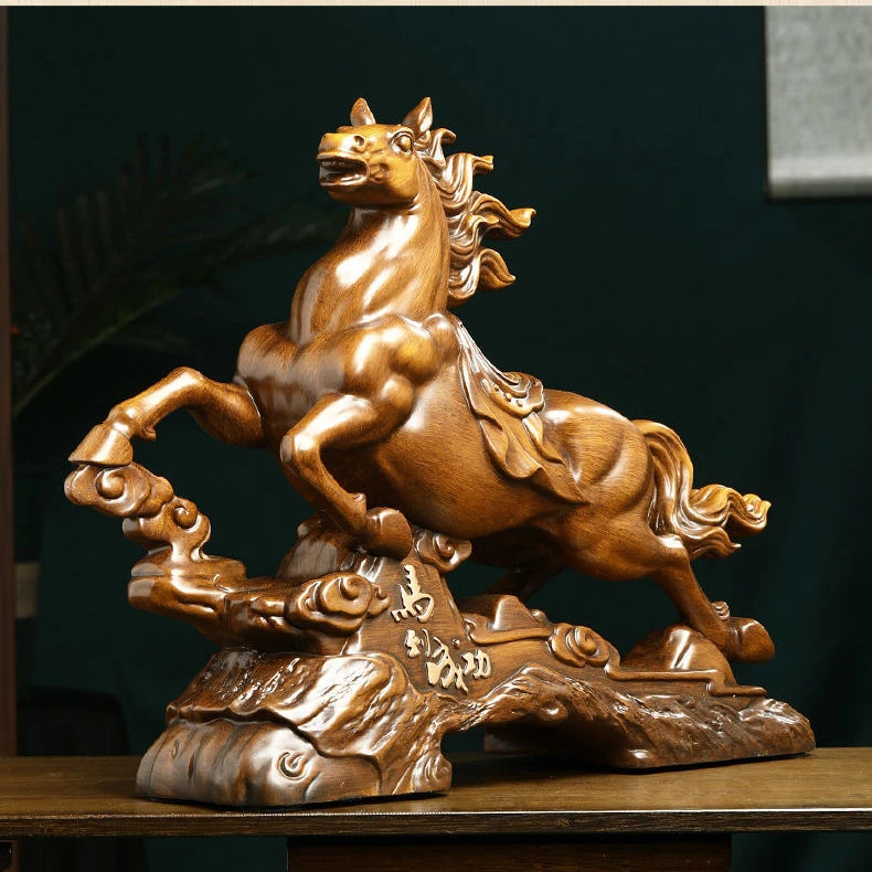 Zhaocai Successfully Attracts Wealth Horse Ornaments Handicrafts Living Room Office Wine Cabinet Zodiac Animals Horse Gifts