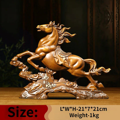 Zhaocai Successfully Attracts Wealth Horse Ornaments Handicrafts Living Room Office Wine Cabinet Zodiac Animals Horse Gifts