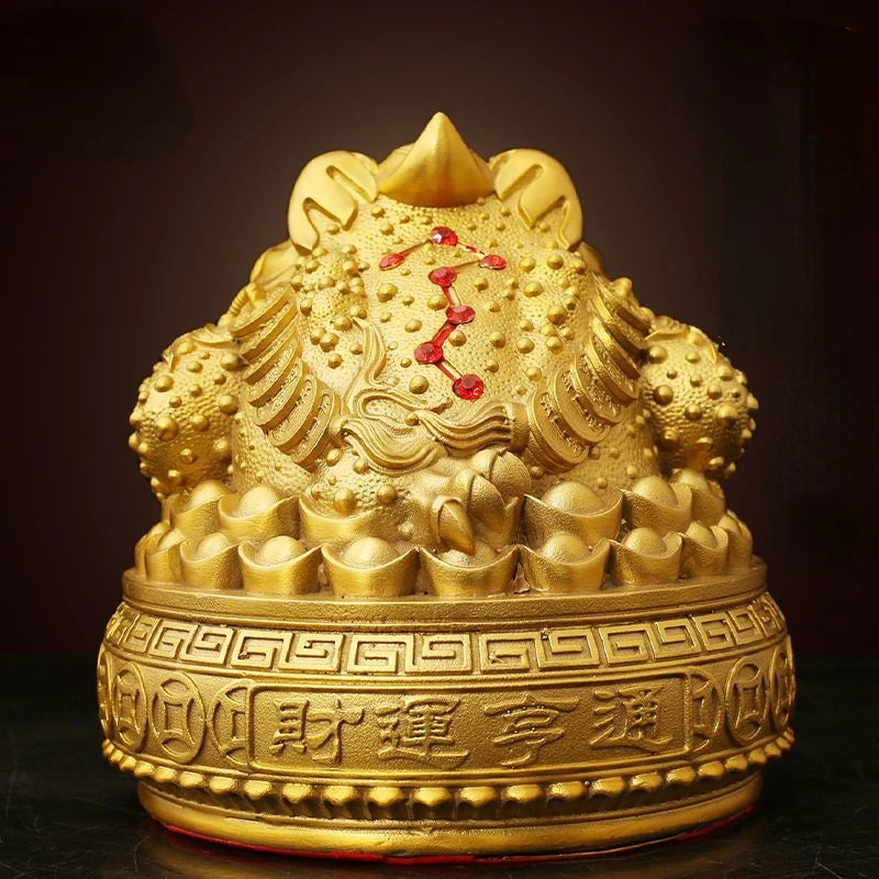 Zhaocai Wealth Attract Ornaments Home Prosperity Treasure Trove Gold All Copper Golden Toad Ornaments Living Room Decorations