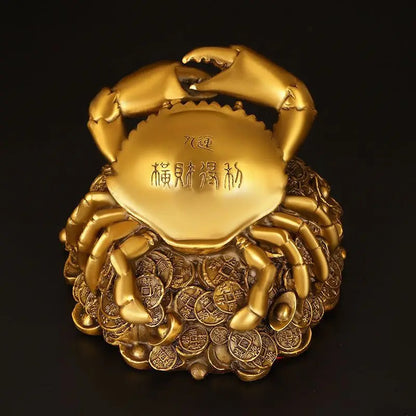 Zhaocai Wealth Crab Ornaments All Copper Hengcai General Bafang Laicai Home Office Desktop Decoration