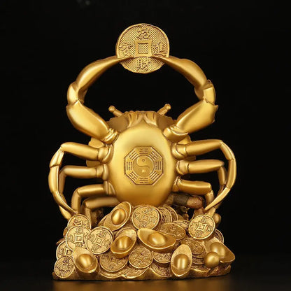 Zhaocai Wealth Crab Ornaments All Copper Hengcai General Bafang Laicai Home Office Desktop Decoration