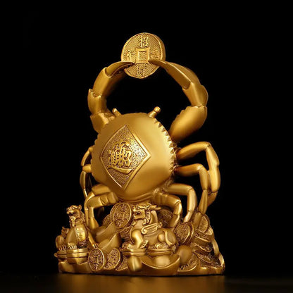 Zhaocai Wealth Crab Ornaments All Copper Hengcai General Bafang Laicai Home Office Desktop Decoration