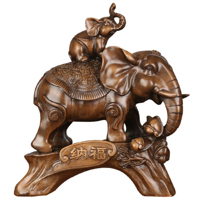 Zhaocai Wealth Elephant Decoration Resin Crafts Home Living Room Office Jewelry Opening Creative Gift