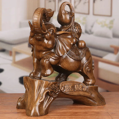 Zhaocai Wealth Elephant Decoration Resin Crafts Home Living Room Office Jewelry Opening Creative Gift