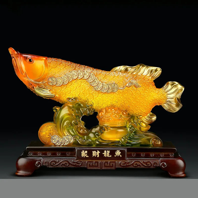 Zhaocai  fish ornaments home decoration living room TV wine cabinet handicraft shop opening gifts