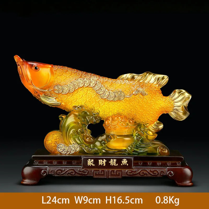 Zhaocai  fish ornaments home decoration living room TV wine cabinet handicraft shop opening gifts