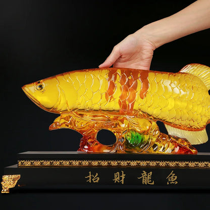 Zhaocai  fish ornaments home decoration living room TV wine cabinet handicraft shop opening gifts