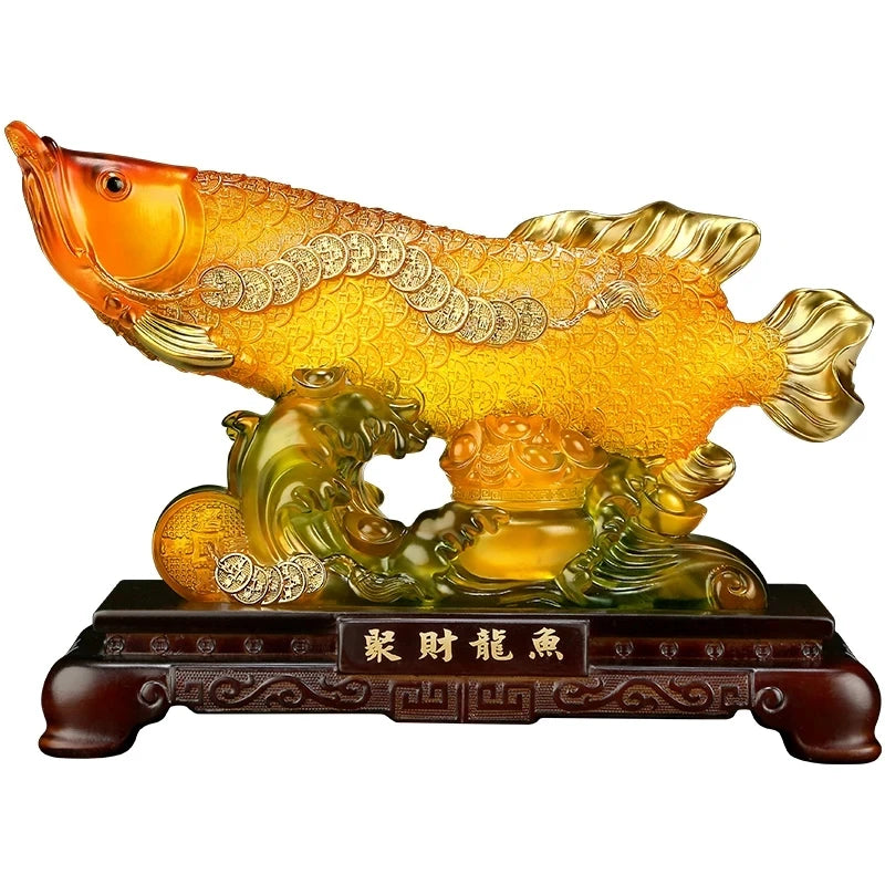 Zhaocai  fish ornaments home decoration living room TV wine cabinet handicraft shop opening gifts