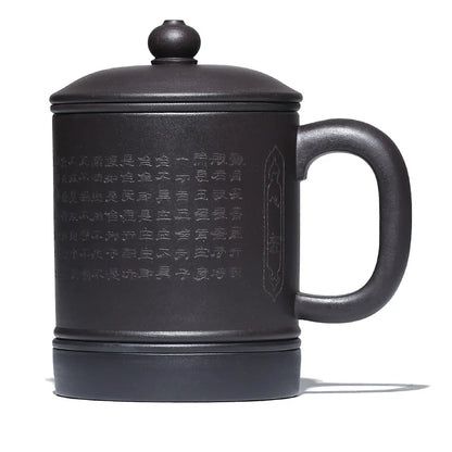 Zhenyi Yixing Zisha Cup pure handmade famous tea cup office cup tea set liner filter cup Heart Sutra cover cup