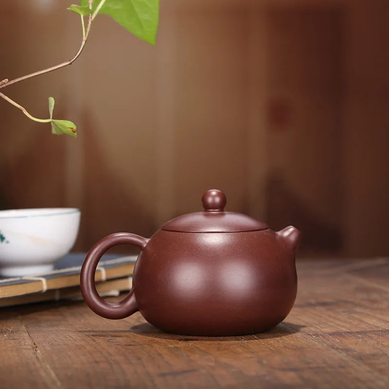 Zhuni Xishi Zisha Teapot, Handmade Pot, Kung-Fu TeawarePurple Clay, Drinkware for Puer Green and Black Chinese Tea